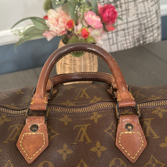 💯Authentic Louis Vuitton Speedy 35 Monogram Coated Canvas Leather Satchel - Picture 5 of 14